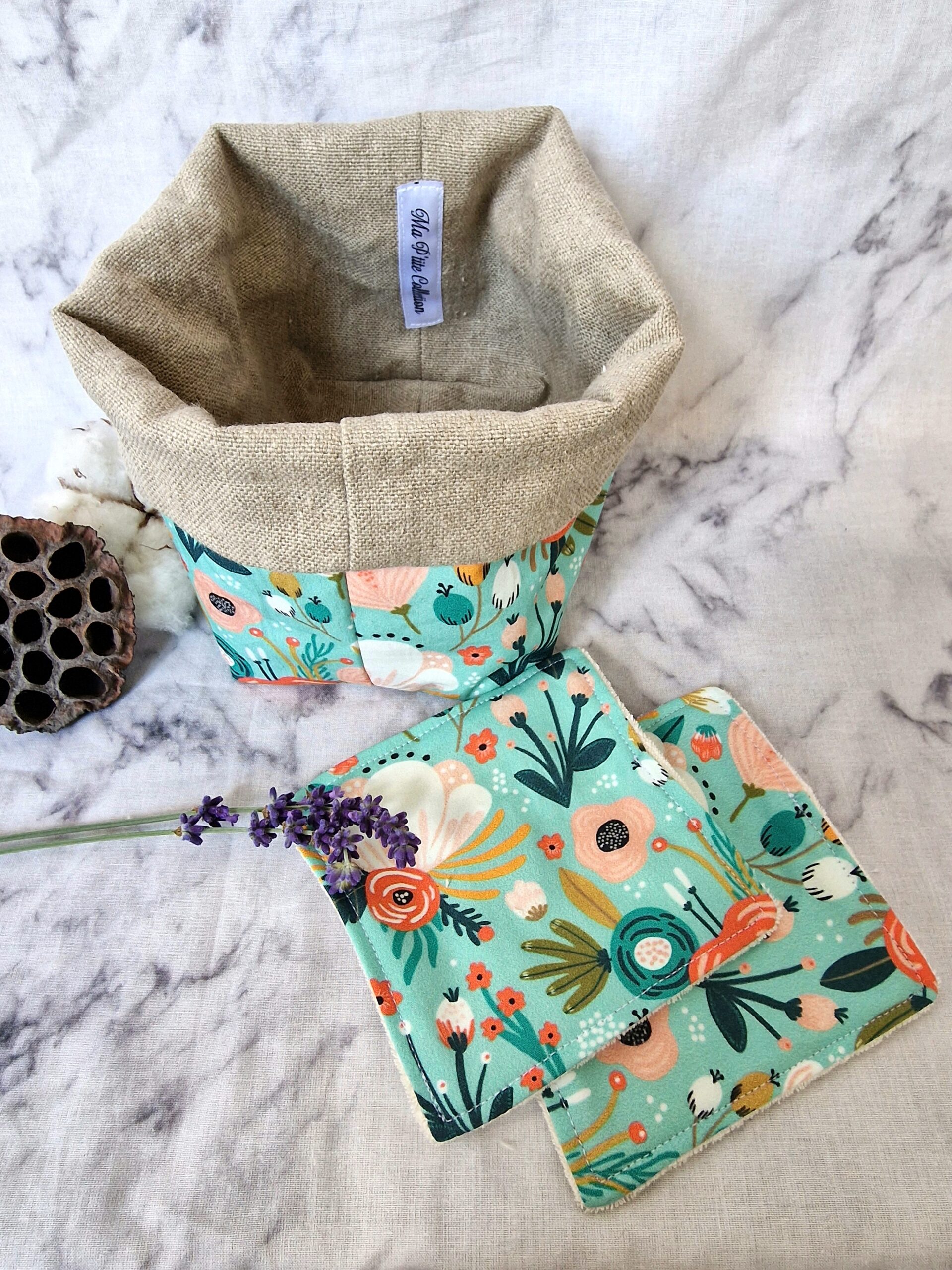 Lingettes Pivoine avec panière